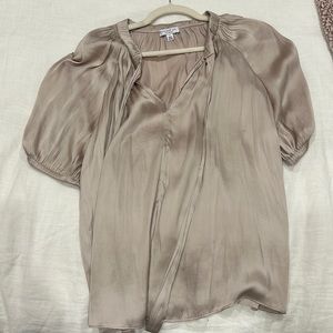 Beige Silky Blouse